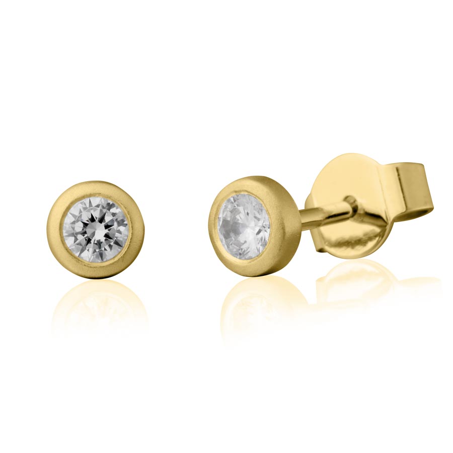 012313-5130-001 | Ohrstecker Bergneustadt 012313 585 Gelbgold Brillant 0,200 ct H-SI ∅ 3mm100% Made in Germany  