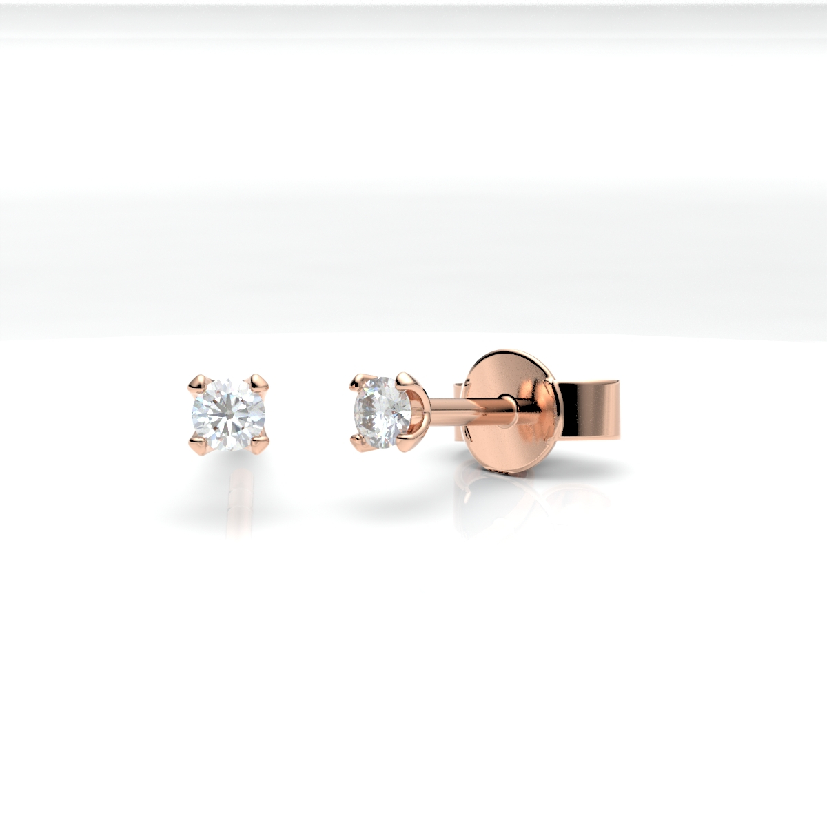 012502-5H24-001 | Ohrstecker Bergneustadt 012502 585 Roségold Brillant 0,100 ct H-SI ∅ 2.4mm100% Made in Germany  
