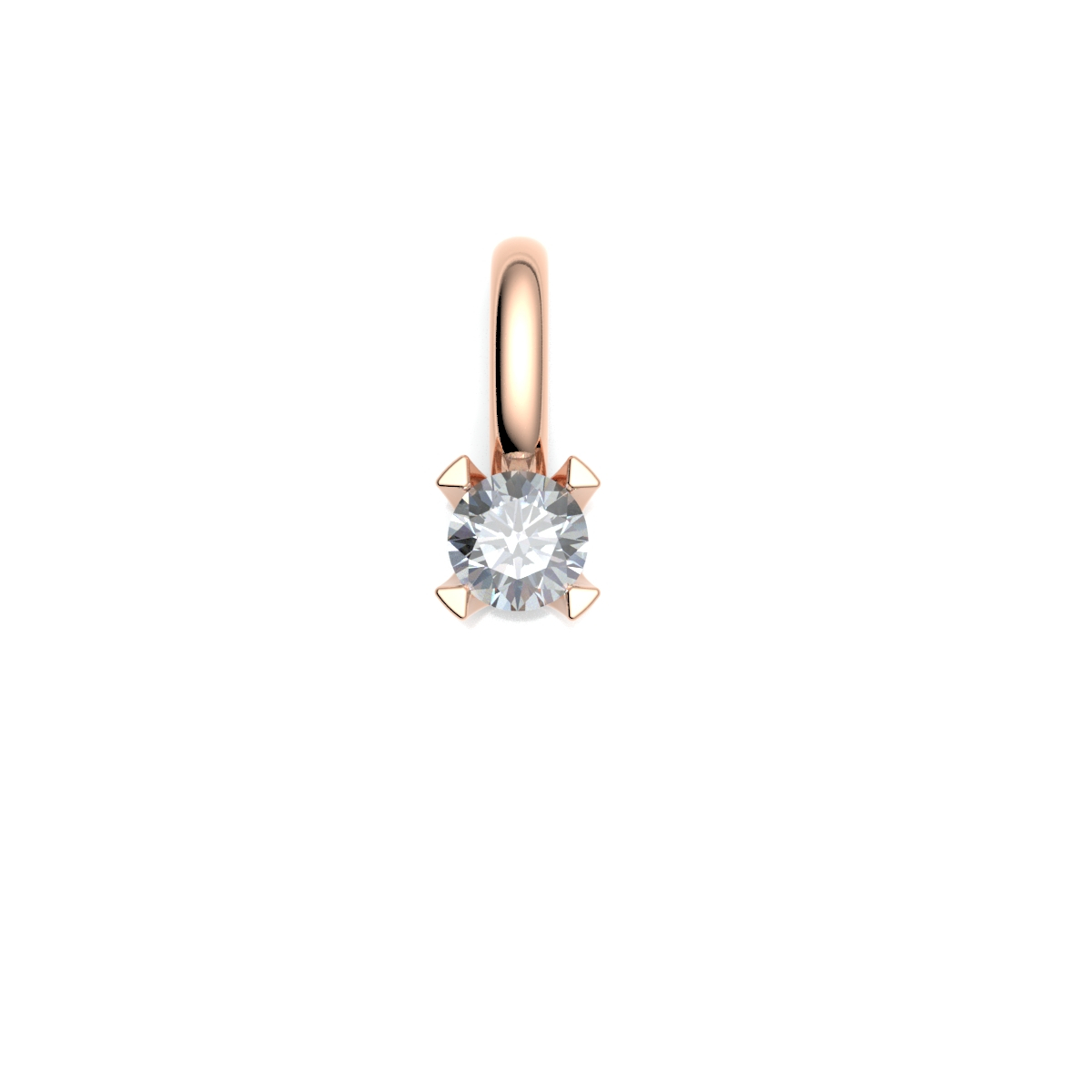 212798-4034-001 | Anhänger Bergneustadt 212798 375 Rotgold Brillant 0,150 ct H-SI ∅ 3.4mm100% Made in Germany  