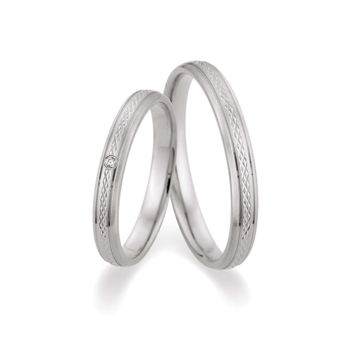 Trauringe / Eheringe 375 Weißgold 517504-30