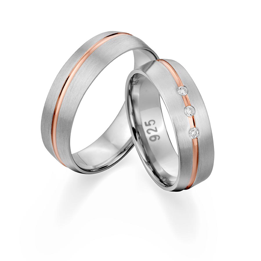 Modell 925 Silber rhodiniert, rot vergoldet 526134-60