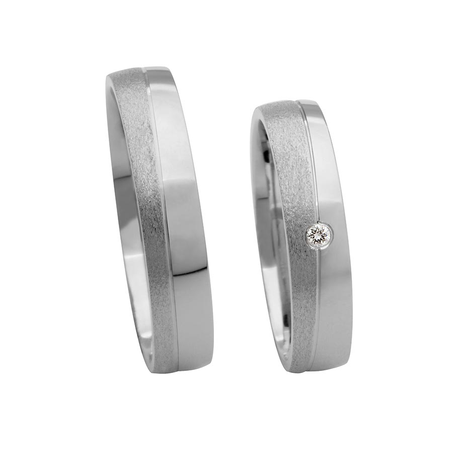 Trauringe / Eheringe 925 Silber 514228-45