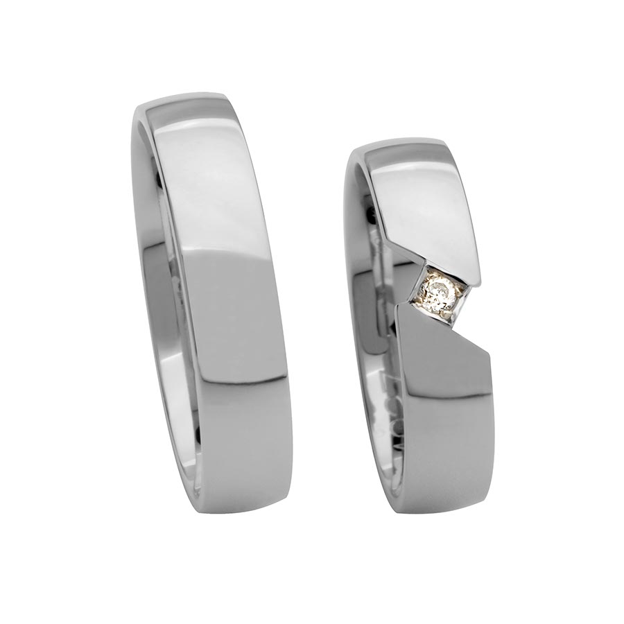 Trauringe / Eheringe 925 Silber 514237-50