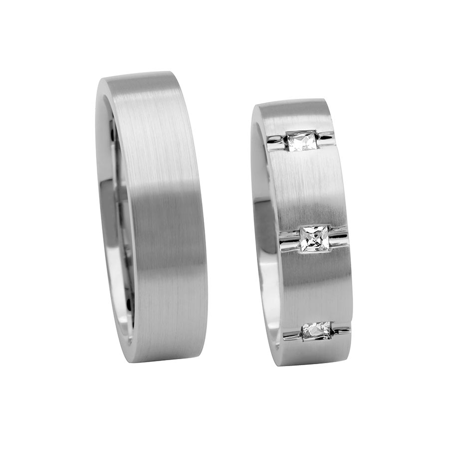 Freundschaftsringe Bergneustadt 925 Silber rhodiniert 520052-58